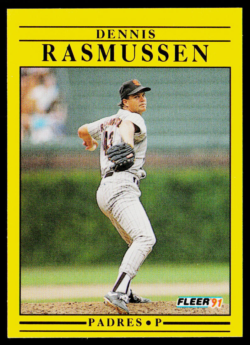 Dennis Rasmussen 1991 Fleer #539 San Diego Padres