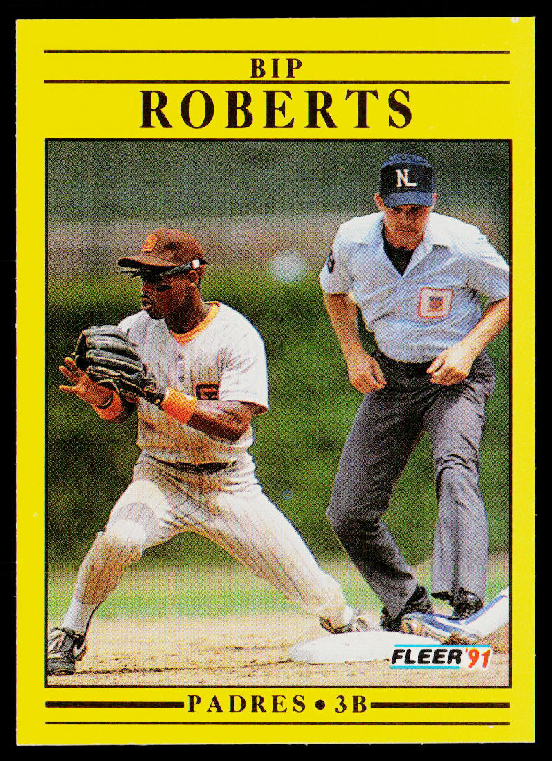 Bip Roberts 1991 Fleer #540a San Diego Padres