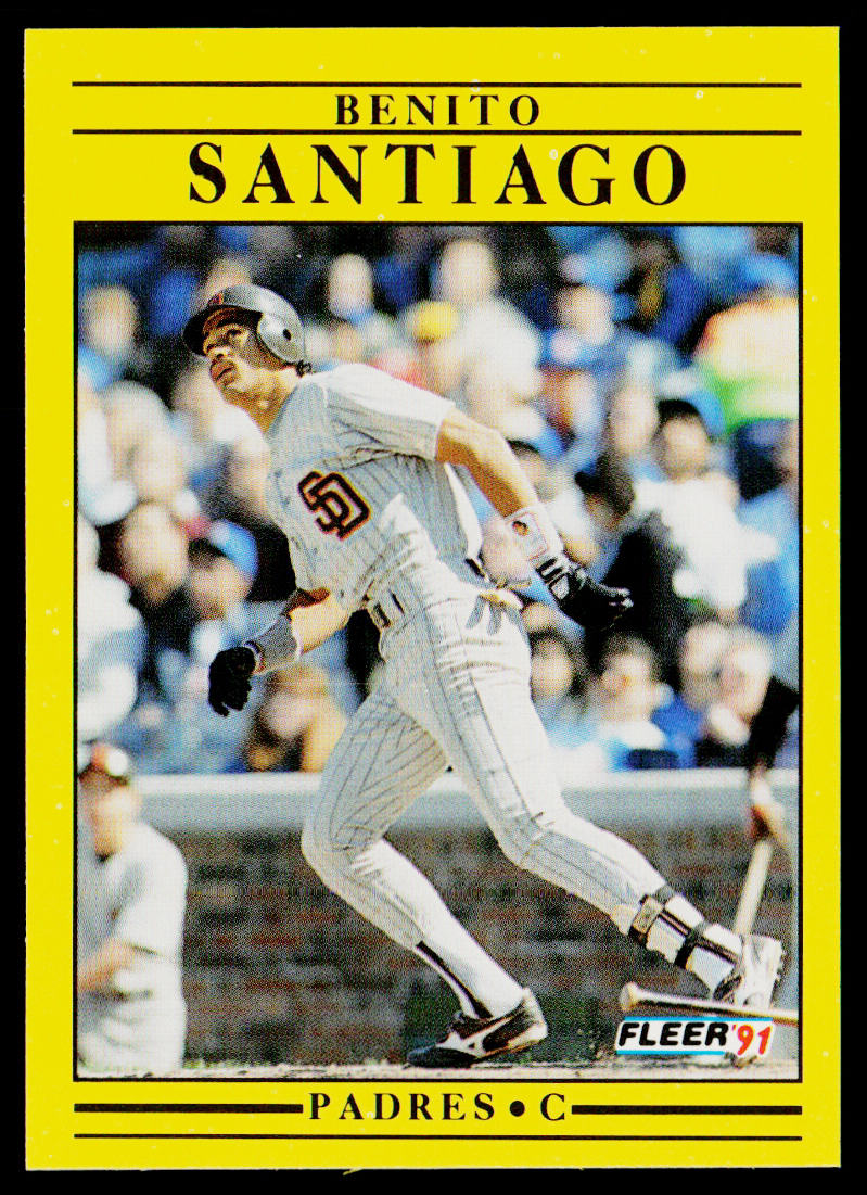 Benito Santiago 1991 Fleer #542 San Diego Padres