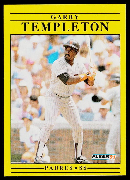 Garry Templeton 1991 Fleer #546a San Diego Padres