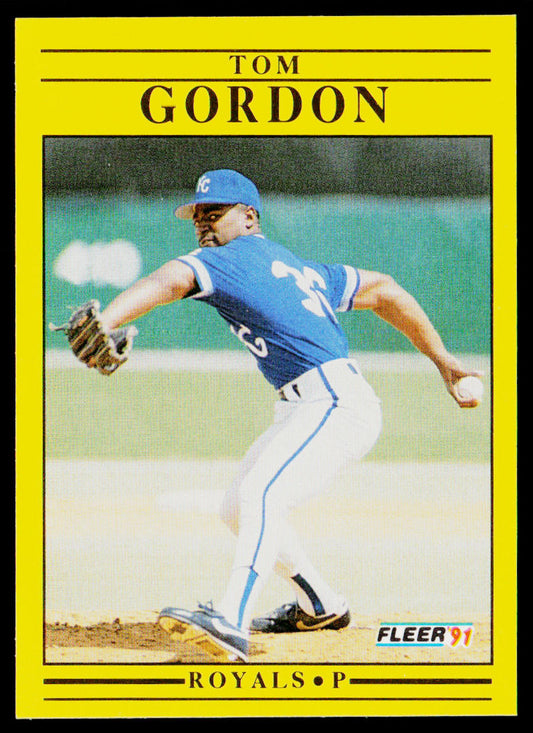 Tom Gordon 1991 Fleer #559a Kansas City Royals
