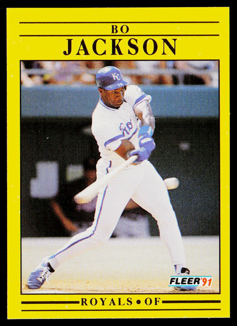 Bo Jackson 1991 Fleer #561b Kansas City Royals