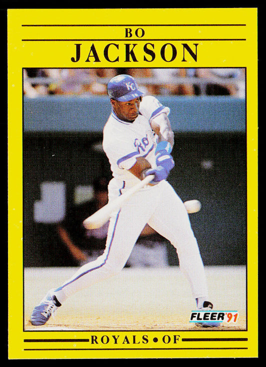 Bo Jackson 1991 Fleer #561b Kansas City Royals