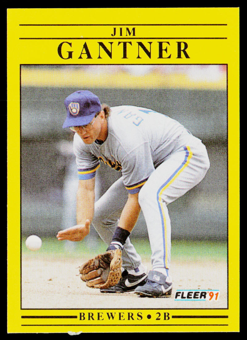 Jim Gantner 1991 Fleer #584 Milwaukee Brewers