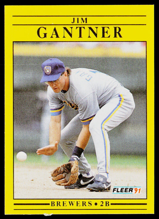 Jim Gantner 1991 Fleer #584 Milwaukee Brewers