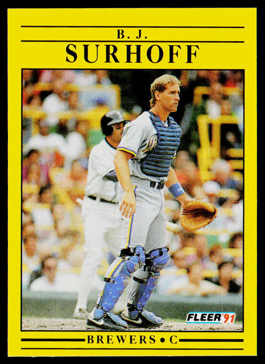 B.J. Surhoff 1991 Fleer #598 Milwaukee Brewers