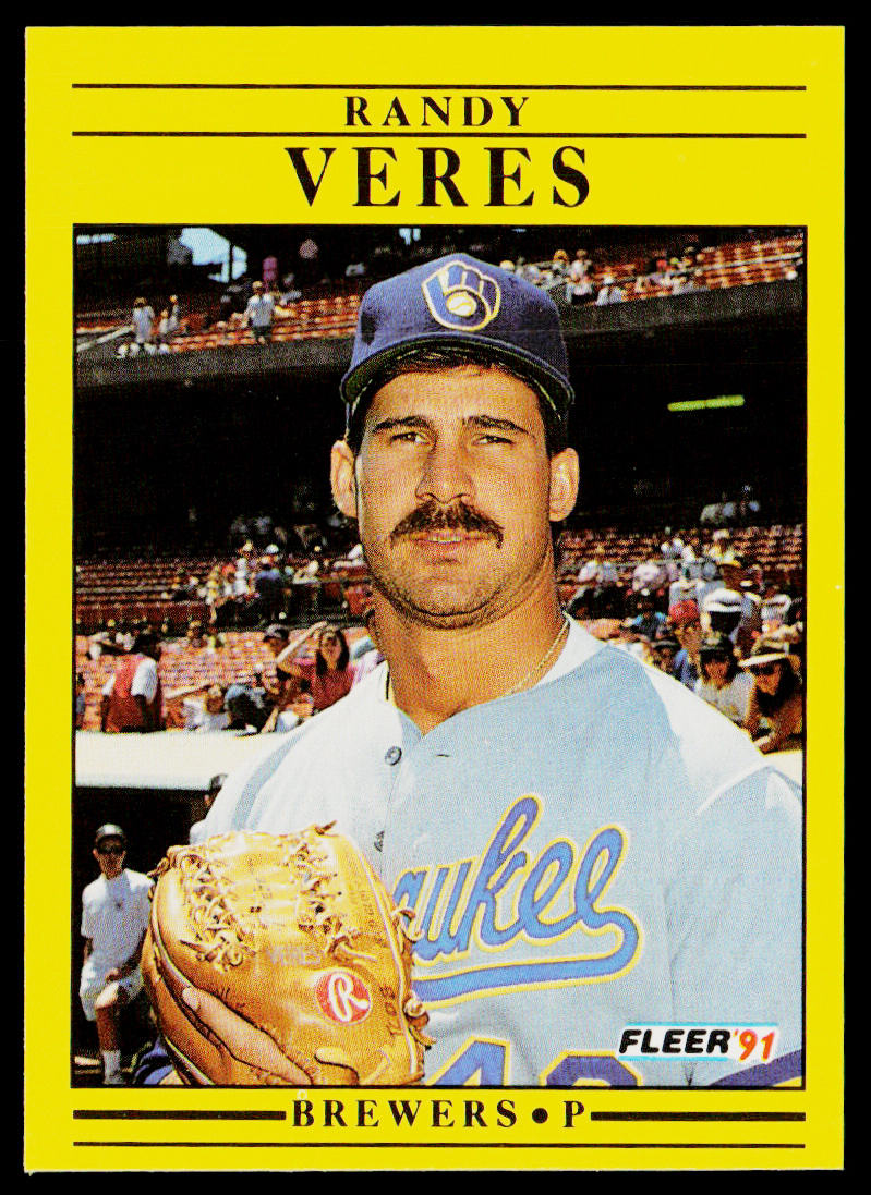 Randy Veres 1991 Fleer #600b Milwaukee Brewers