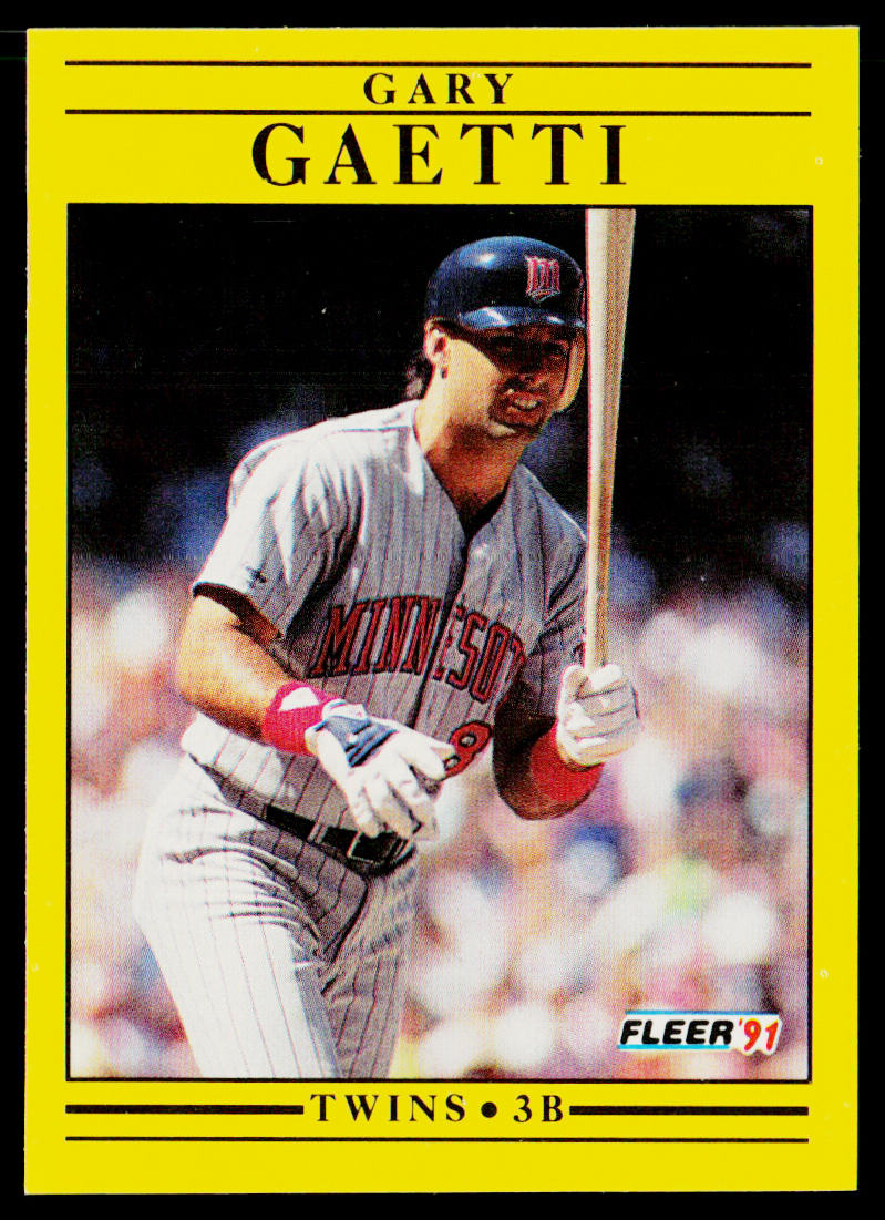Gary Gaetti 1991 Fleer #609b Minnesota Twins