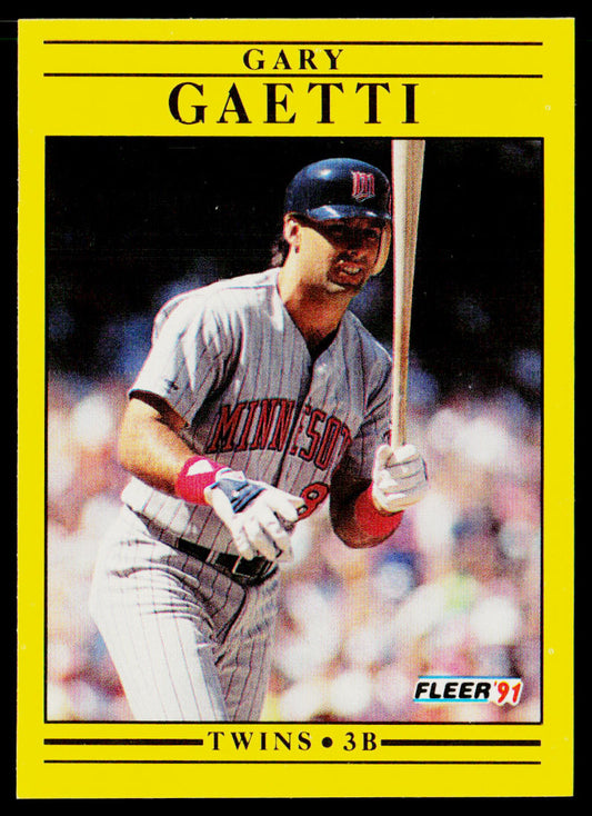 Gary Gaetti 1991 Fleer #609b Minnesota Twins