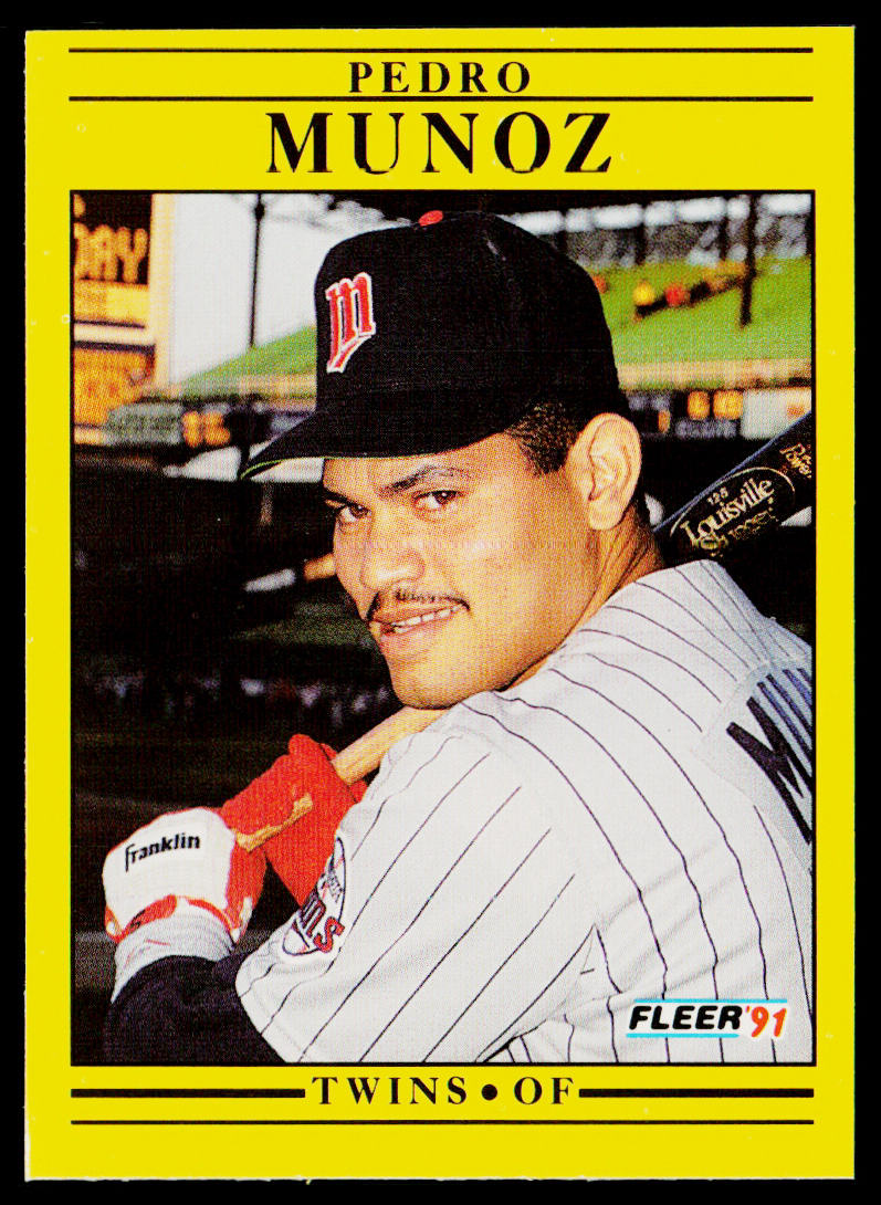 Pedro Munoz 1991 Fleer #620a RC Minnesota Twins