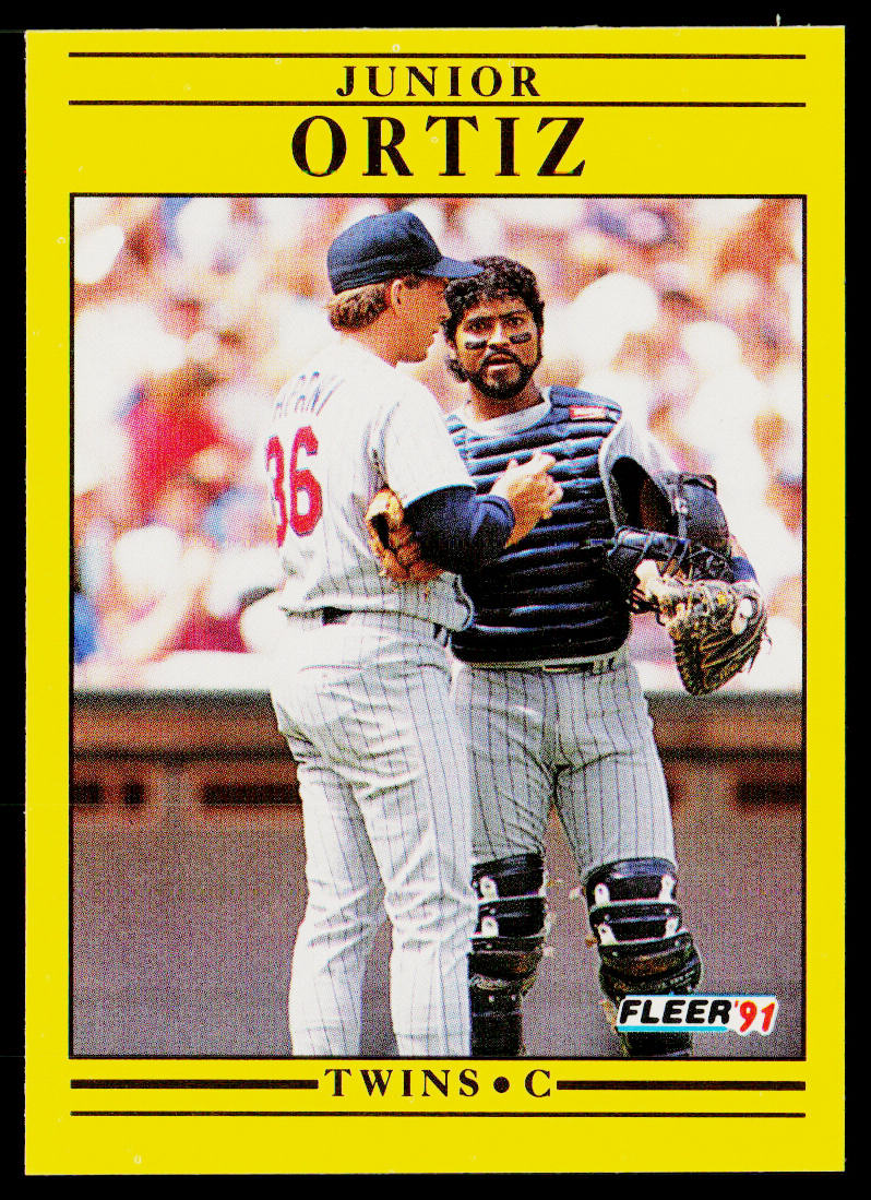 Junior Ortiz 1991 Fleer #622 Minnesota Twins