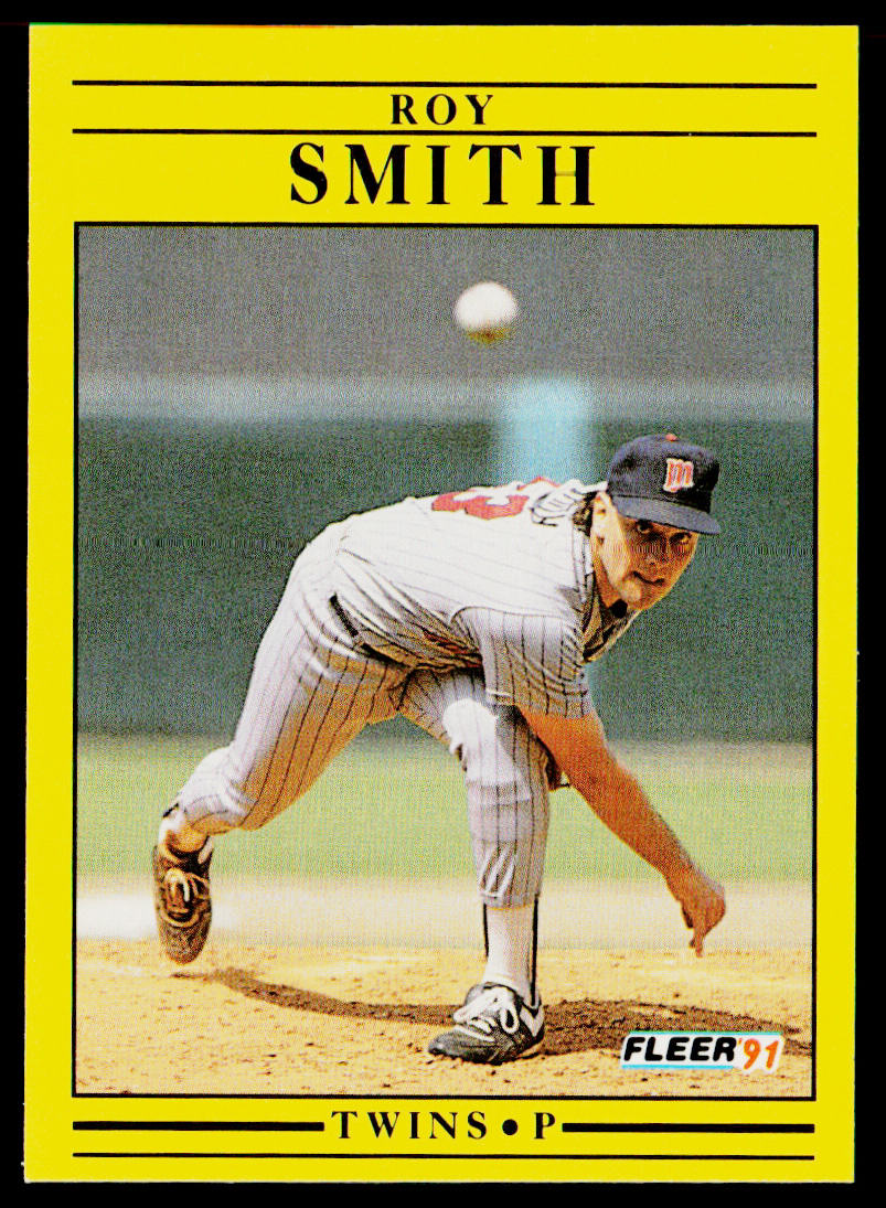 Roy Smith 1991 Fleer #624b Minnesota Twins