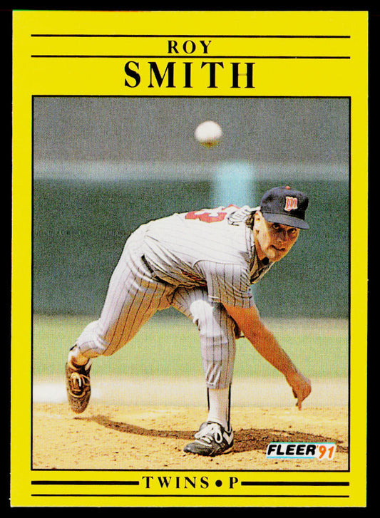 Roy Smith 1991 Fleer #624b Minnesota Twins