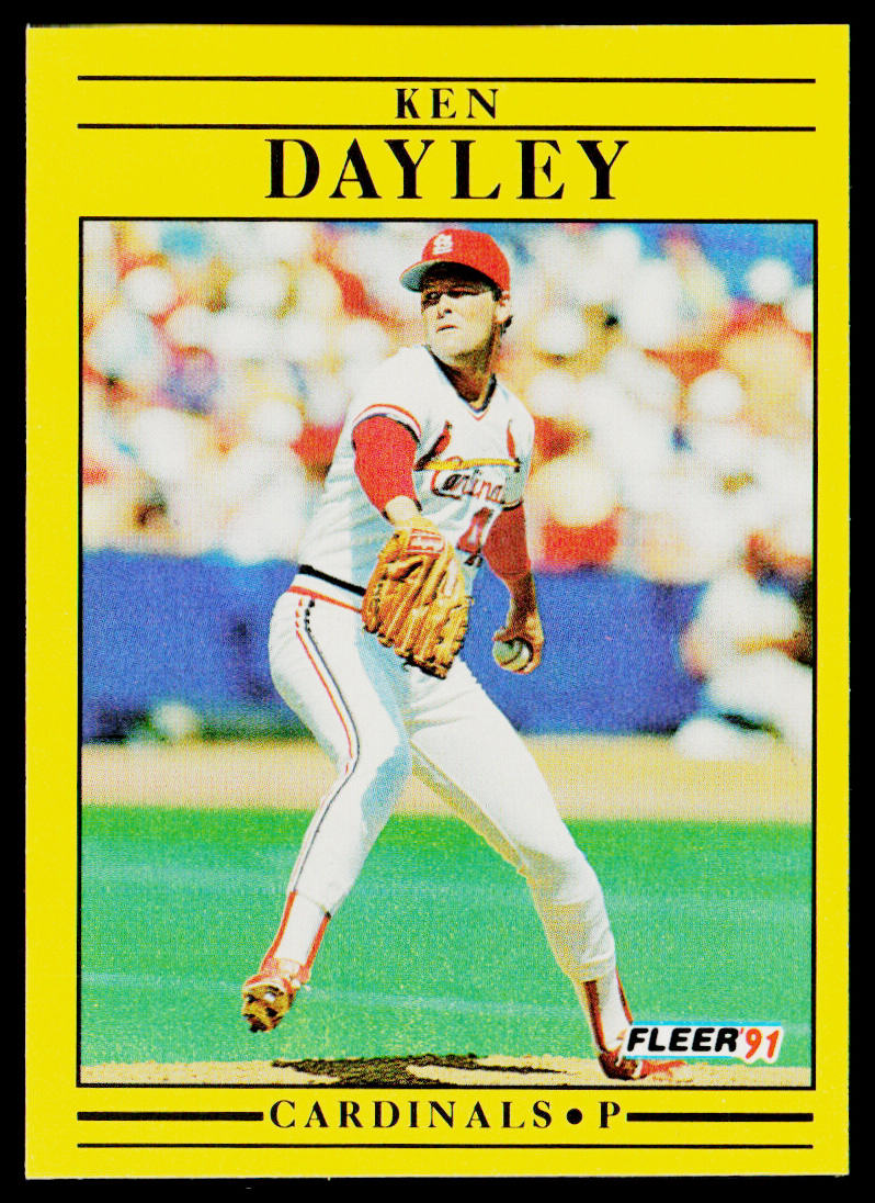 Ken Dayley 1991 Fleer #630a St. Louis Cardinals