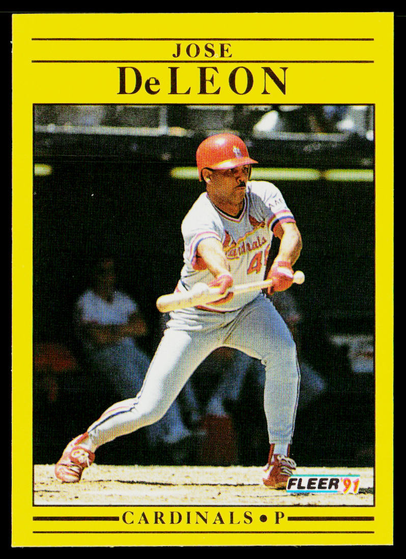 Jose DeLeon 1991 Fleer #631b St. Louis Cardinals