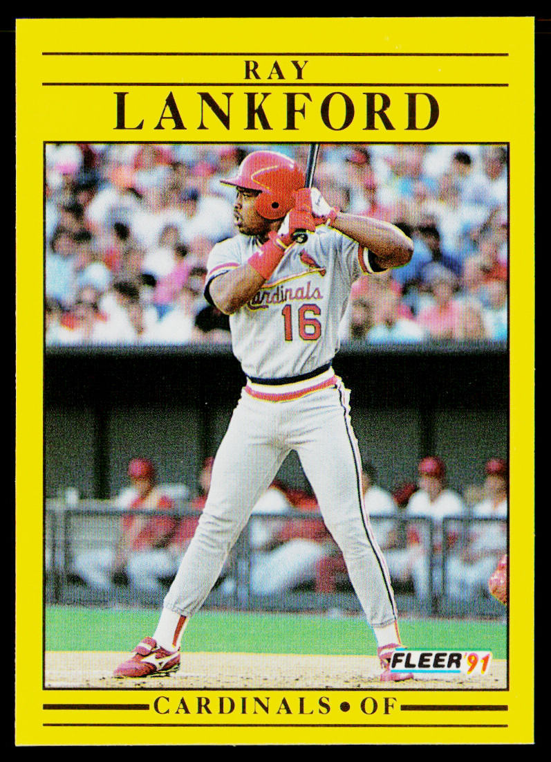 Ray Lankford 1991 Fleer #637b St. Louis Cardinals