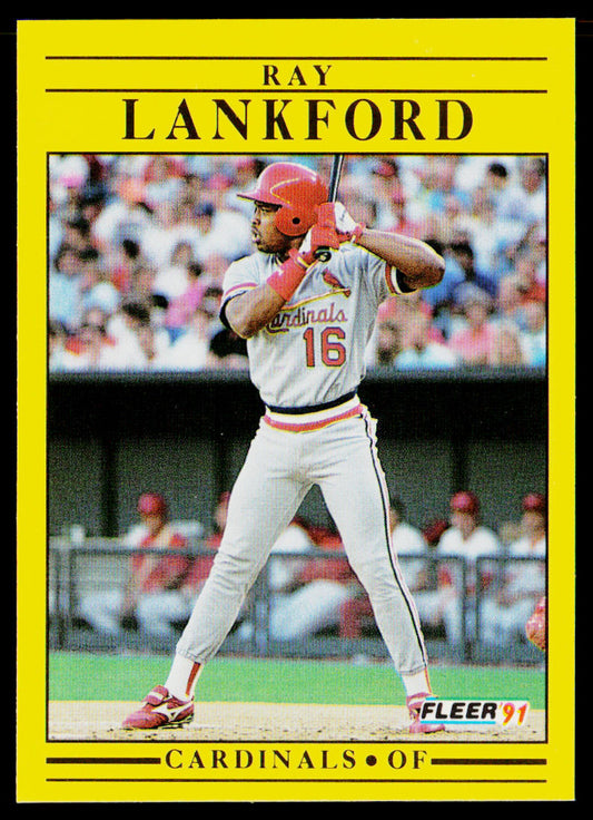 Ray Lankford 1991 Fleer #637b St. Louis Cardinals