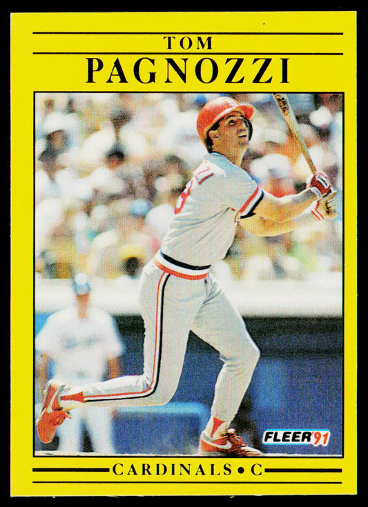 Tom Pagnozzi 1991 Fleer #641b St. Louis Cardinals