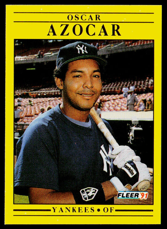 Oscar Azocar 1991 Fleer #655b New York Yankees