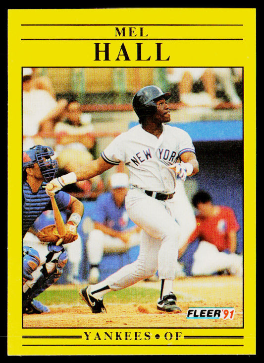 Mel Hall 1991 Fleer #665 New York Yankees