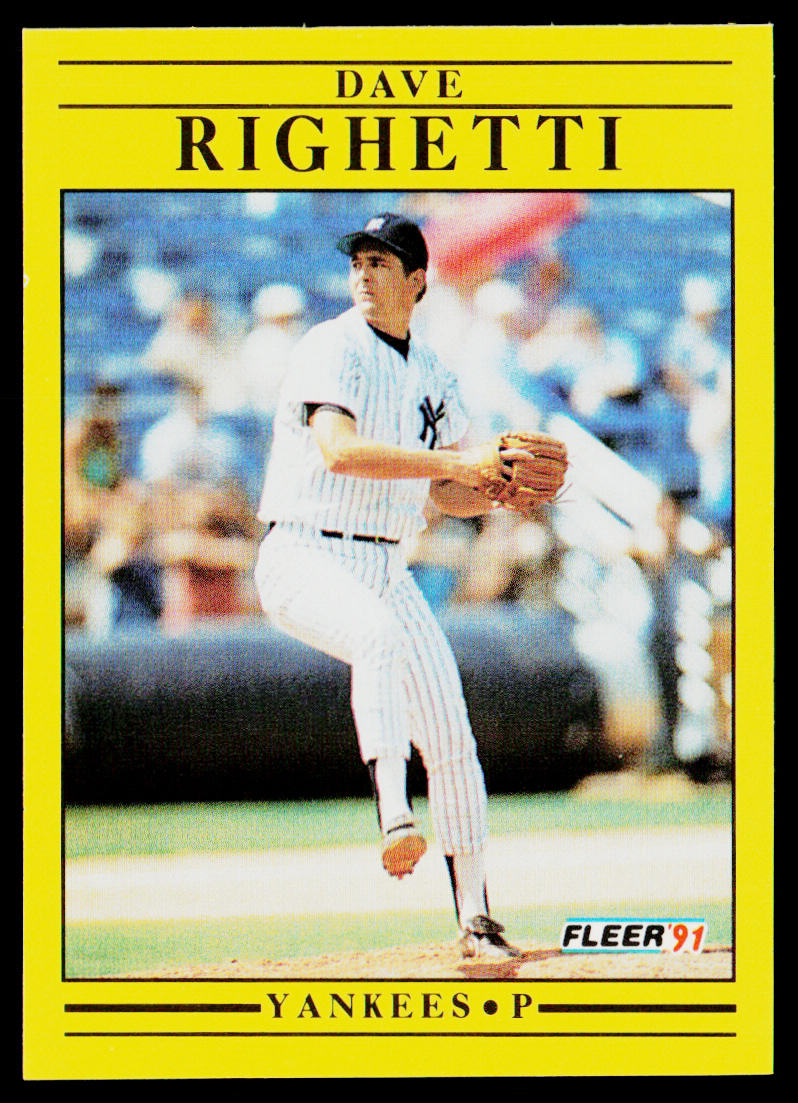 Dave Righetti 1991 Fleer #677 New York Yankees