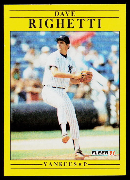 Dave Righetti 1991 Fleer #677 New York Yankees