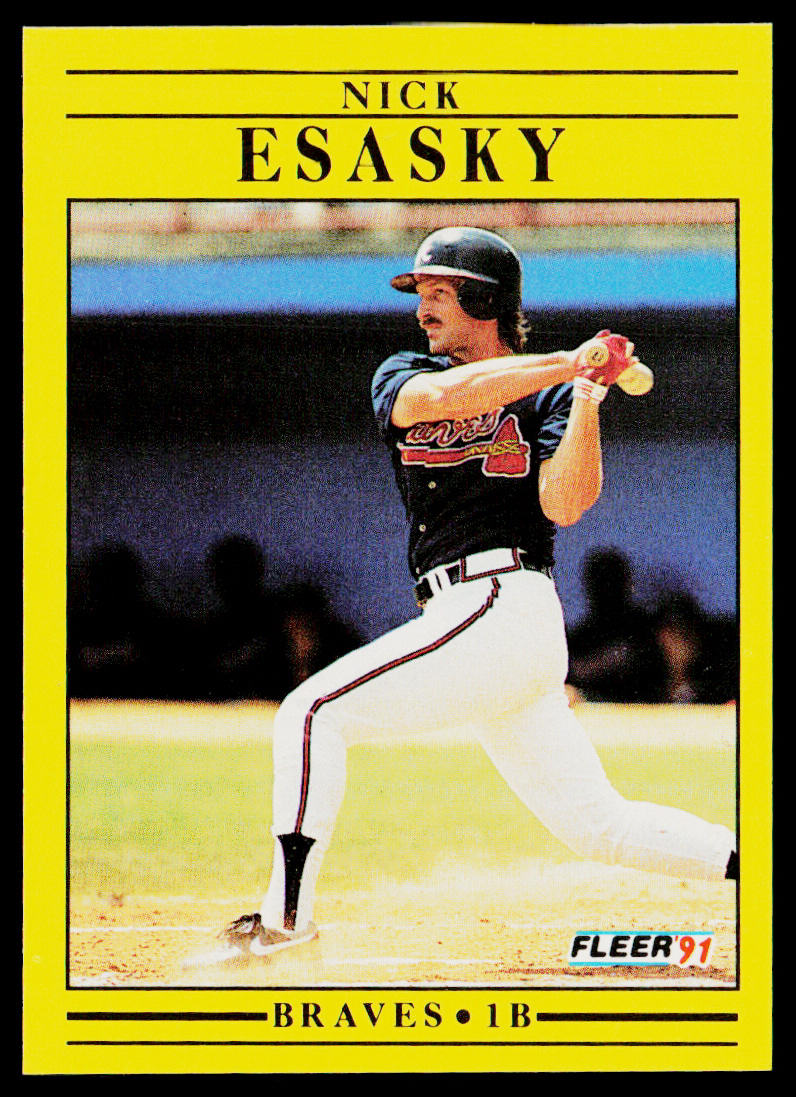 Nick Esasky 1991 Fleer #687a Atlanta Braves