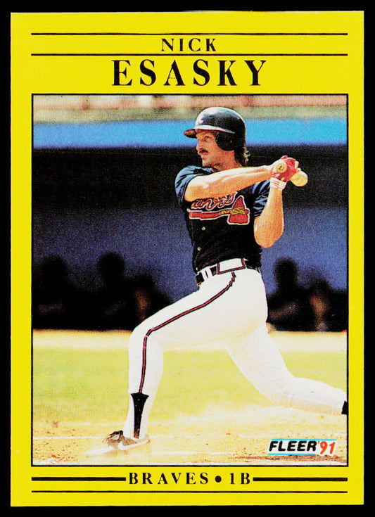 Nick Esasky 1991 Fleer #687a Atlanta Braves