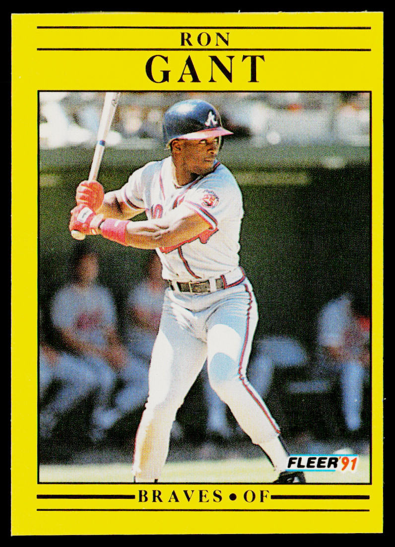 Ron Gant 1991 Fleer #688 Atlanta Braves