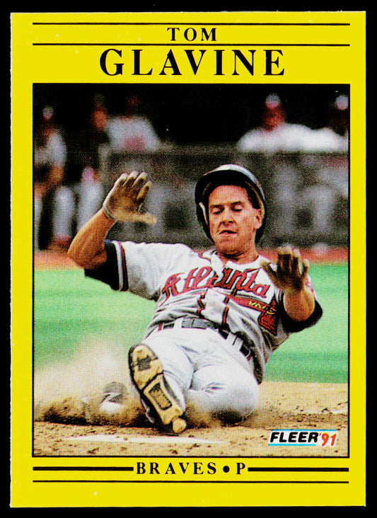 Tom Glavine 1991 Fleer #689b Atlanta Braves