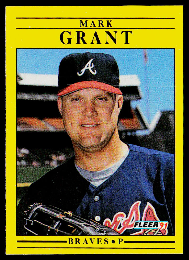 Mark Grant 1991 Fleer #690b Atlanta Braves