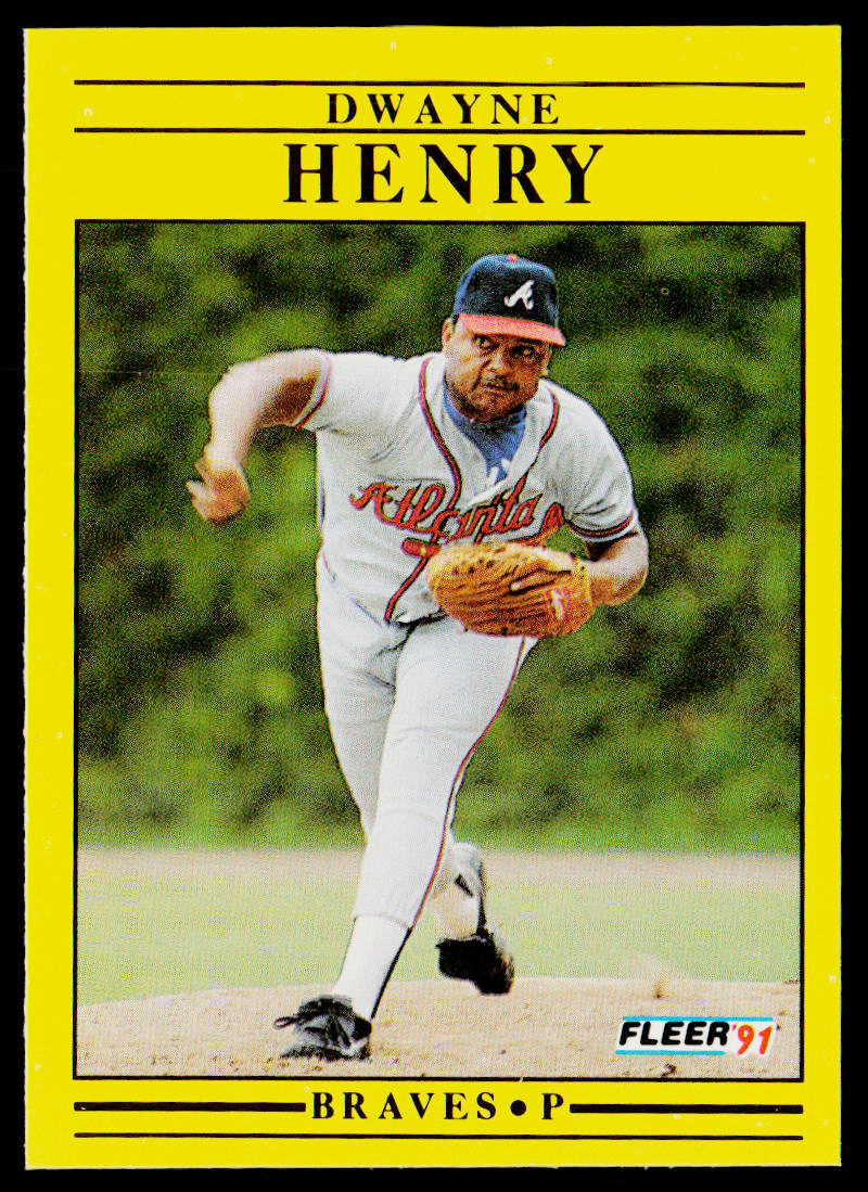 Dwayne Henry 1991 Fleer #692b Atlanta Braves