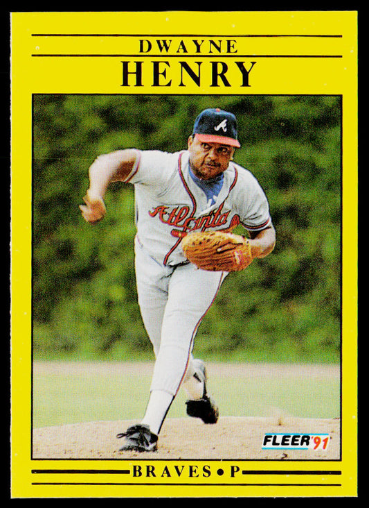 Dwayne Henry 1991 Fleer #692b Atlanta Braves