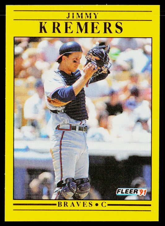 Jimmy Kremers 1991 Fleer #694b Atlanta Braves