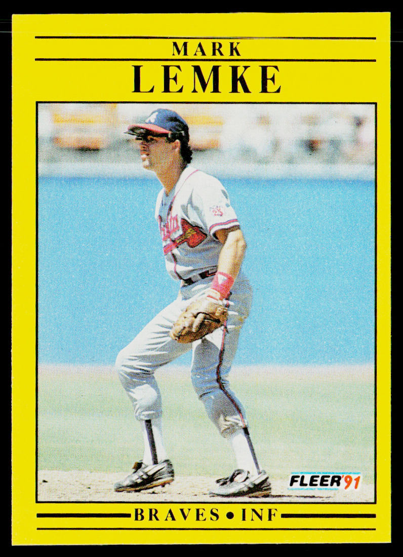 Mark Lemke 1991 Fleer #696b Atlanta Braves