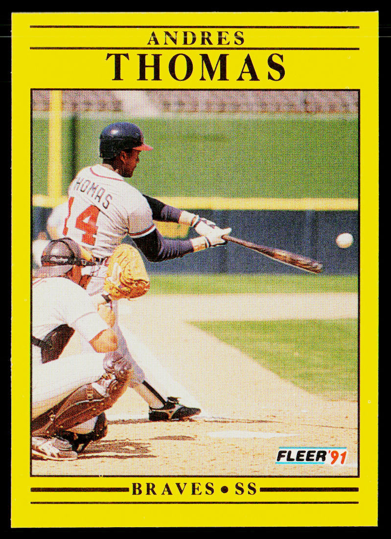 Andres Thomas 1991 Fleer #706 Atlanta Braves