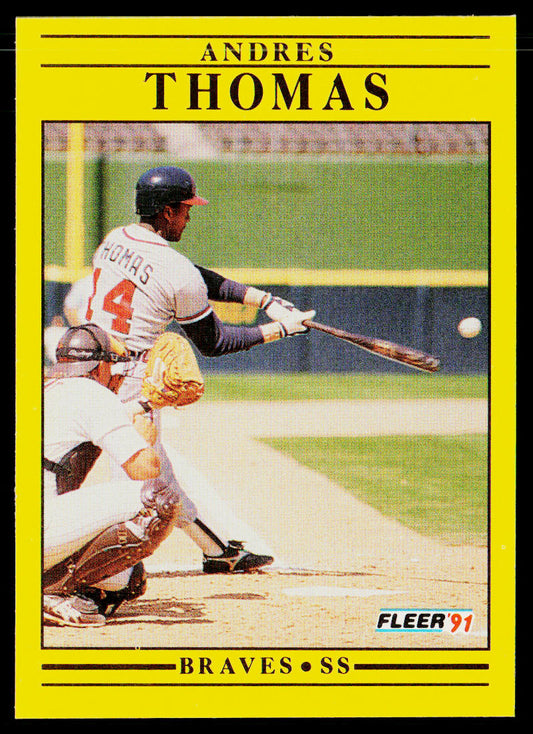 Andres Thomas 1991 Fleer #706 Atlanta Braves