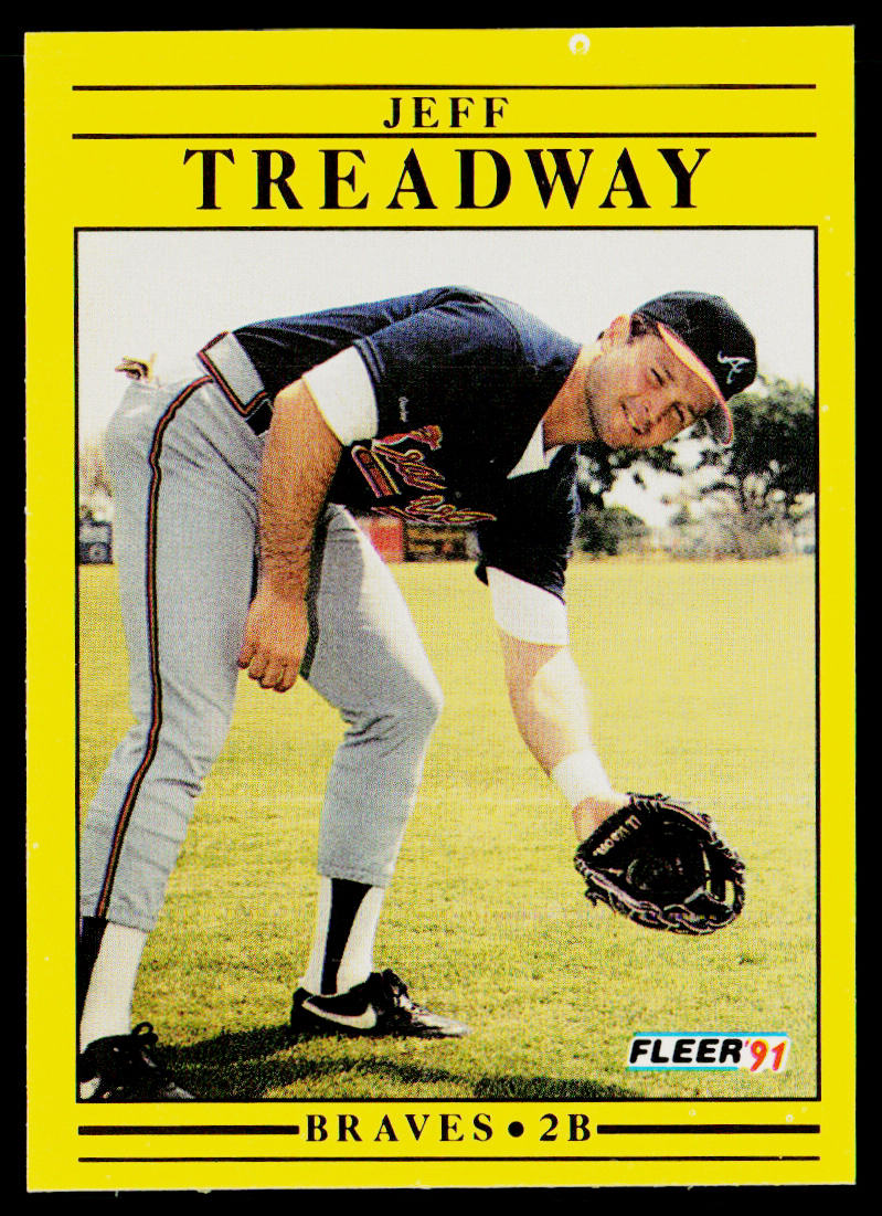 Jeff Treadway 1991 Fleer #707b Atlanta Braves