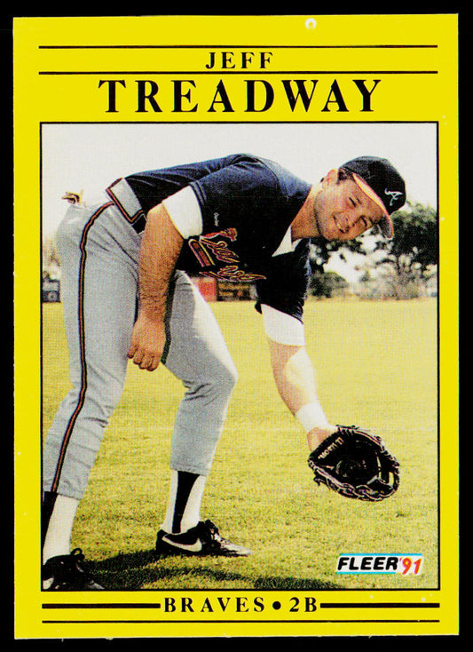 Jeff Treadway 1991 Fleer #707b Atlanta Braves