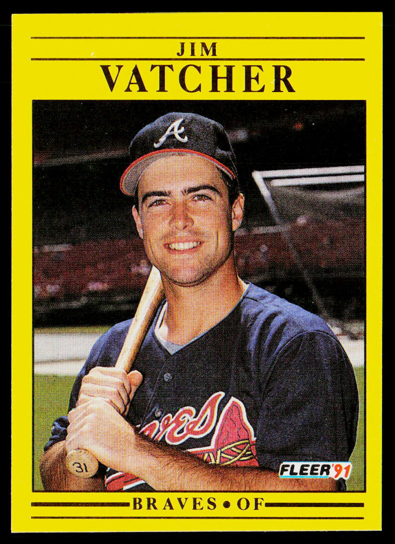 Jim Vatcher 1991 Fleer #708b RC Atlanta Braves