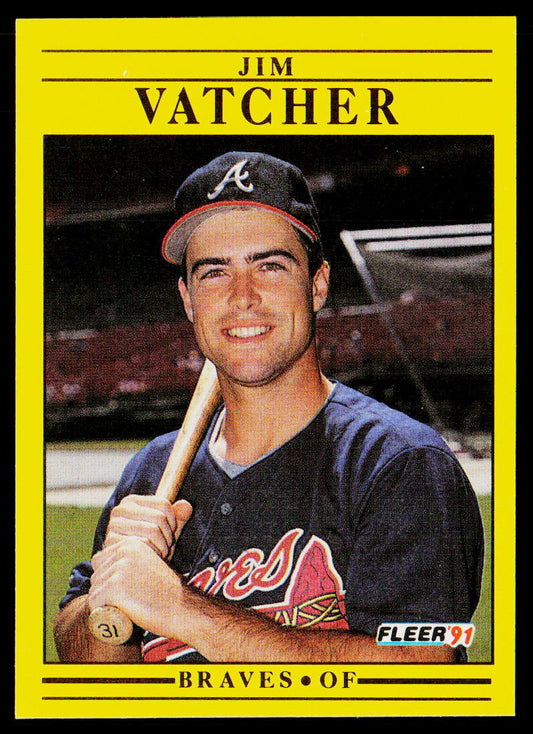 Jim Vatcher 1991 Fleer #708b RC Atlanta Braves