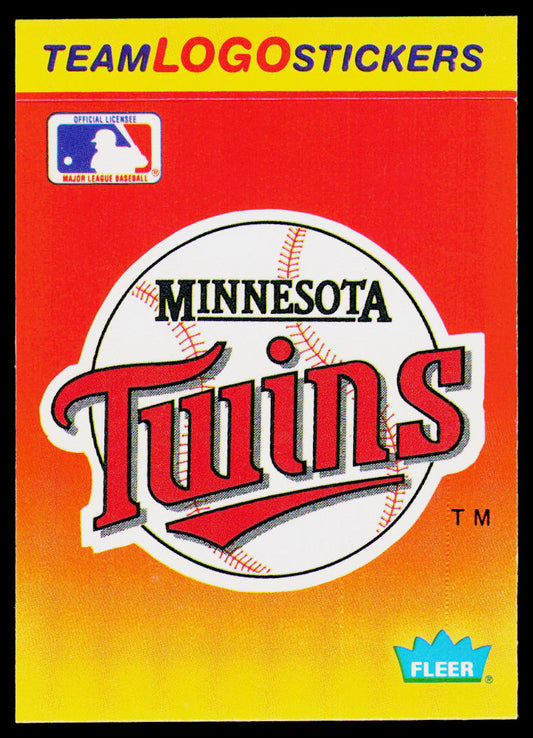 Minnesota Twins 1991 Fleer Team Logo Stickers #NNO Minnesota Twins