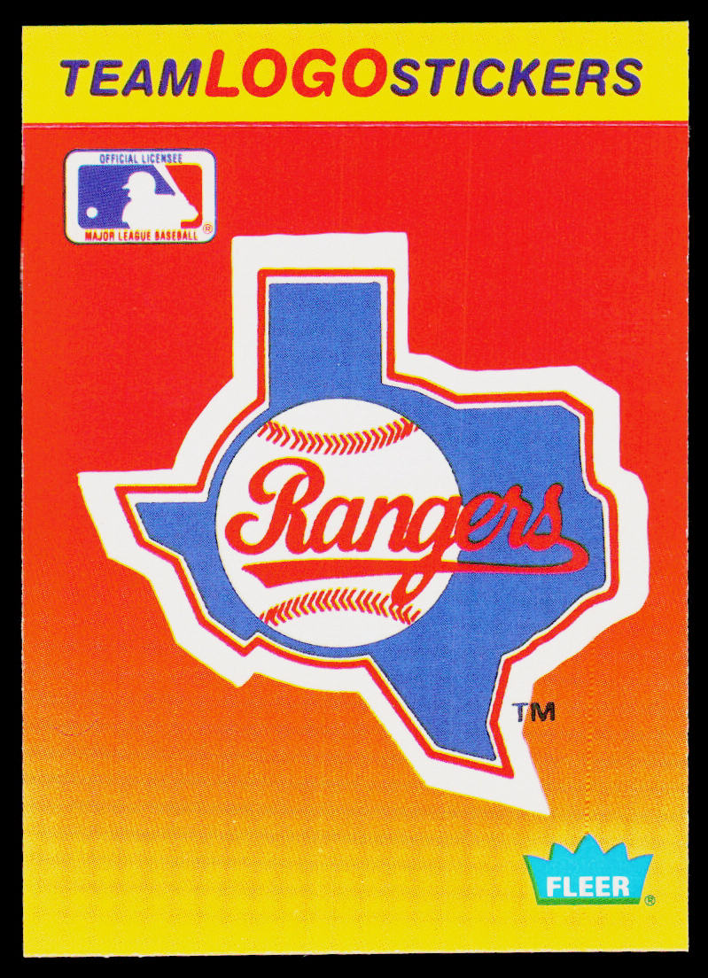 Texas Rangers 1991 Fleer Team Logo Stickers #NNO Texas Rangers
