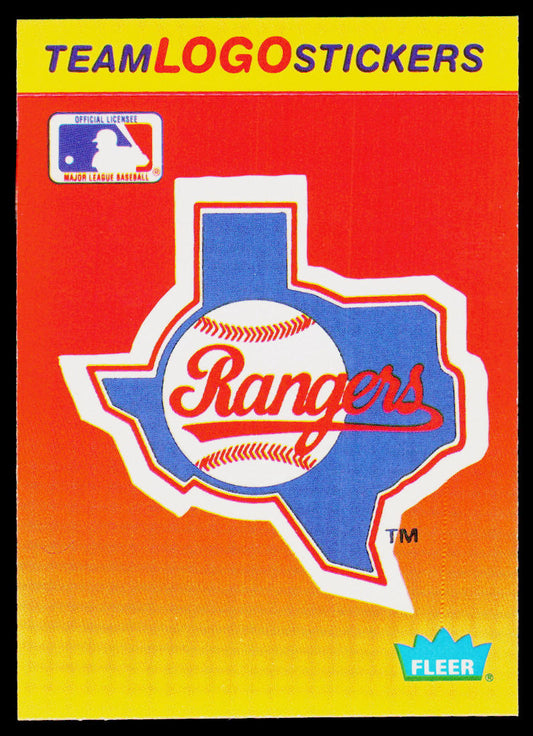 Texas Rangers 1991 Fleer Team Logo Stickers #NNO Texas Rangers