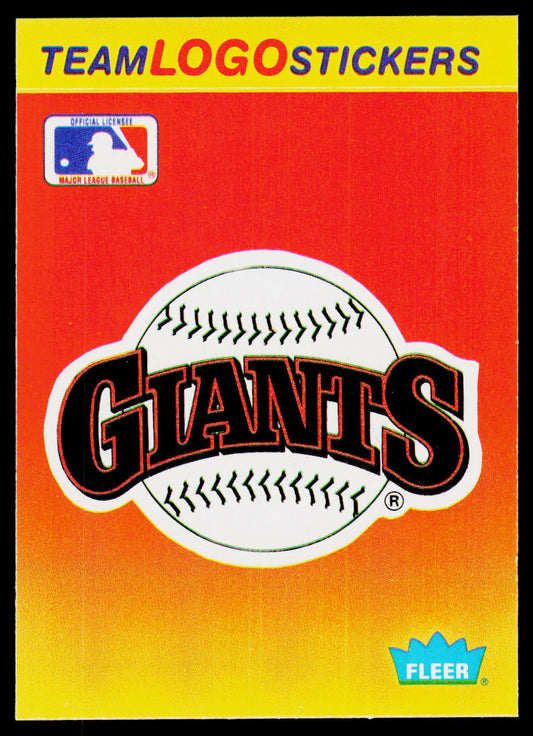 San Francisco Giants 1991 Fleer Team Logo Stickers #NNO San Francisco Giants