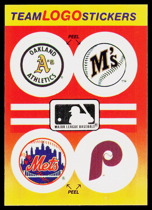 MLB: Twins / Yankees / Padres / Giants 1991 Fleer Team Logo Stickers #NNO