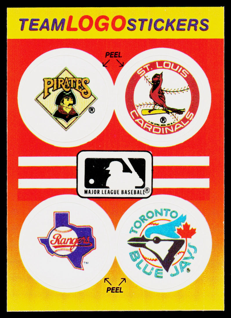 Indians / Tigers / Mets / Phillies 1990 Fleer Action Series Team Stickers #NNO