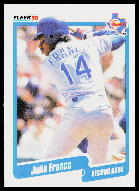 Julio Franco 1990 Fleer #296 Texas Rangers