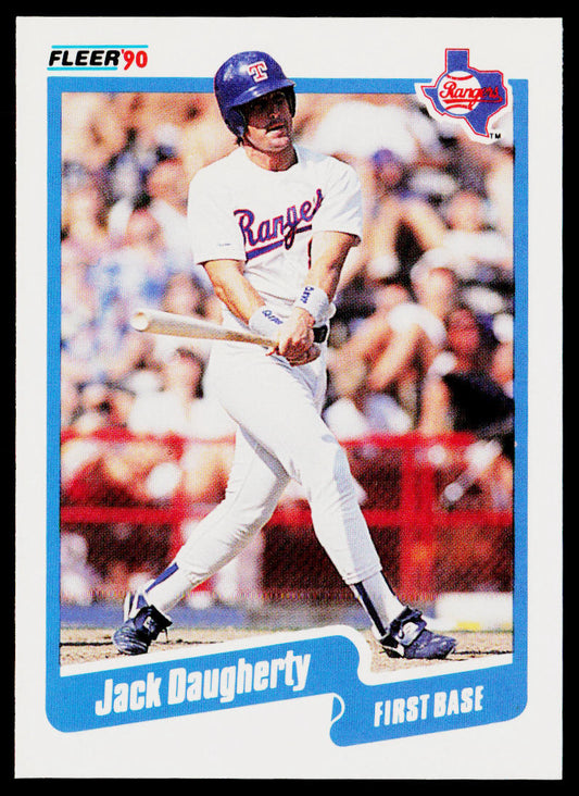 Jack Daugherty 1990 Fleer #294 RC Texas Rangers