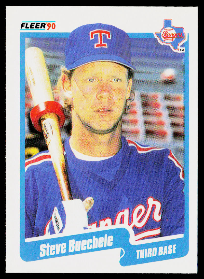 Steve Buechele 1990 Fleer #292 Texas Rangers